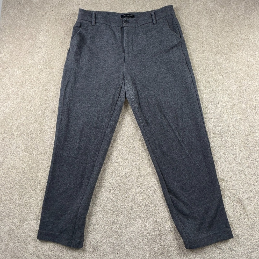 Banana Republic Chino Pants Mens Small Charcoal Gray Double Knit Mid Rise